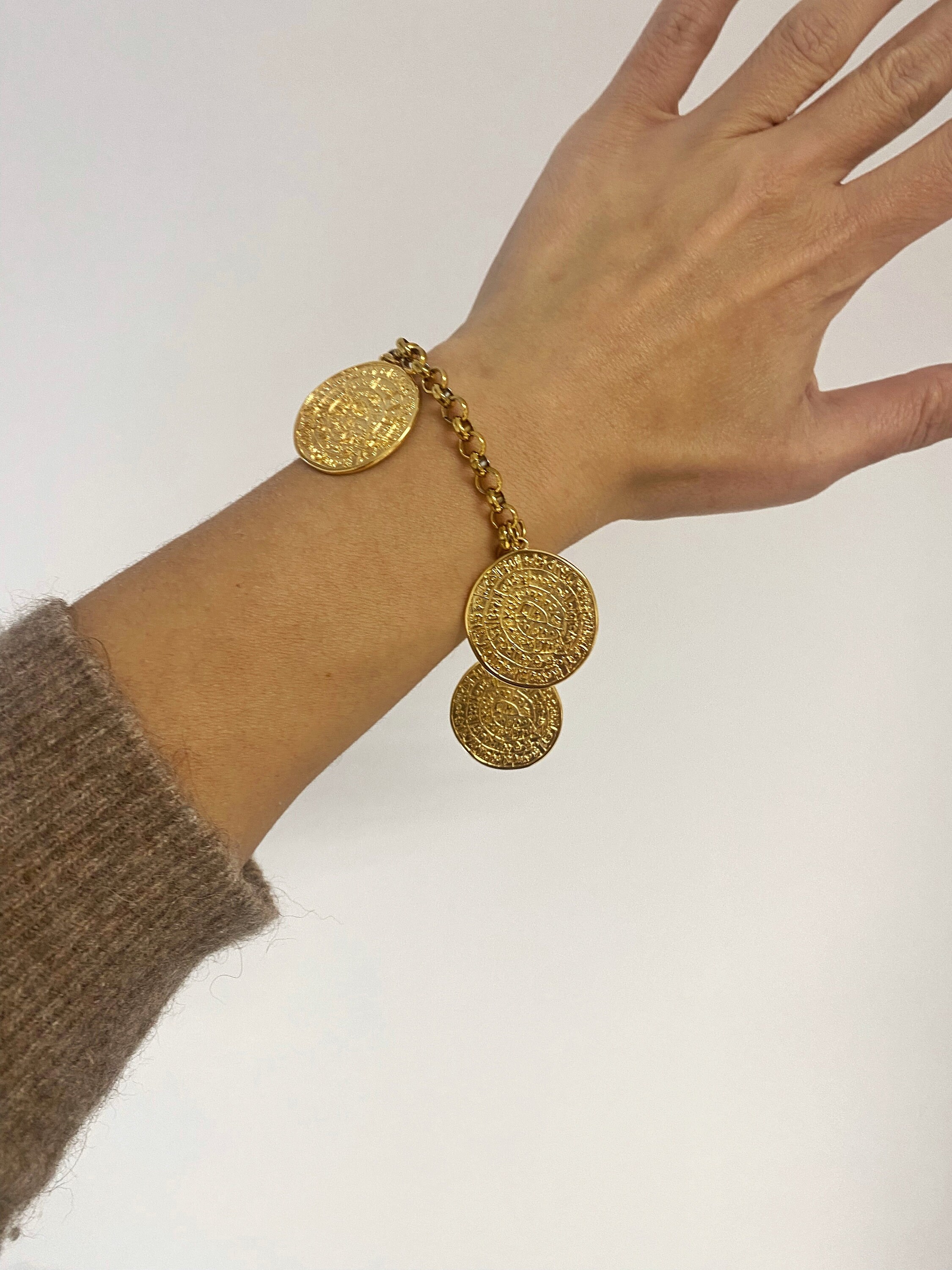 Vintage Greek Coin Bracelet from the 1960's - Ruby Lane