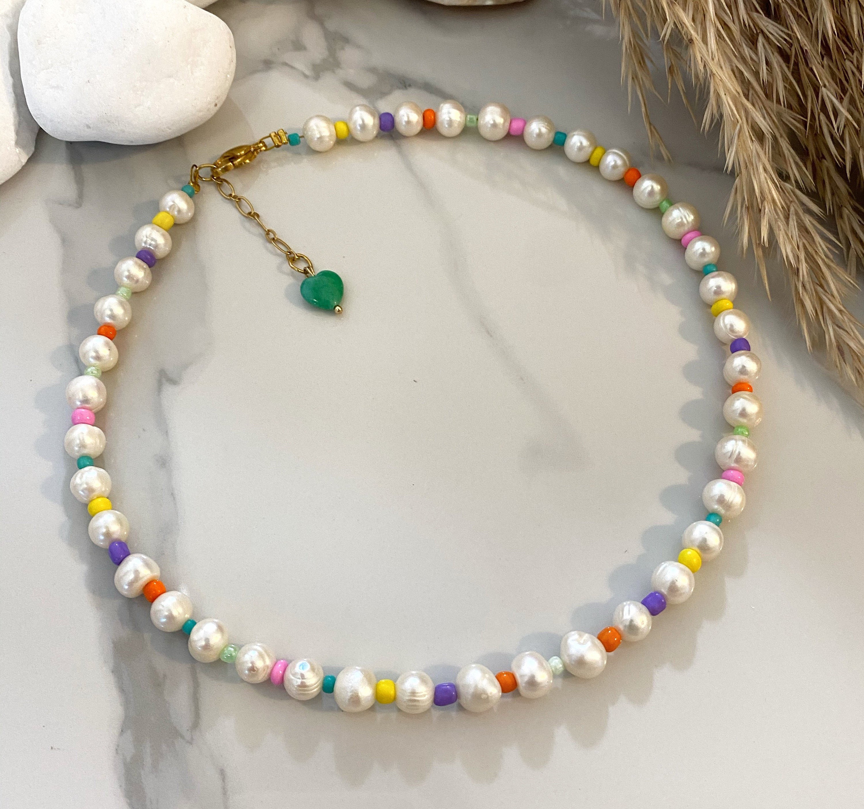 Y2k Aesthetic Rainbow Beads and Pearls 