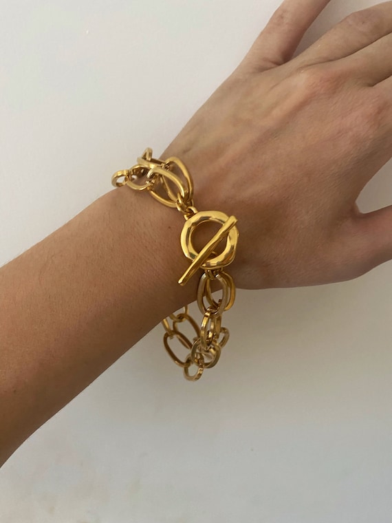 Gold Plated Modern Rudraksha Bracelet – Japam World