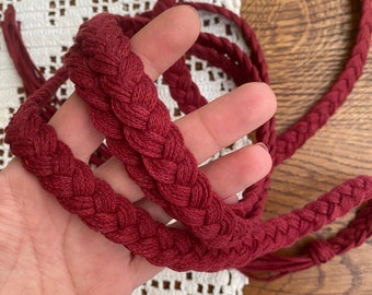 Macrame Hippie Boho Tassle Tie Belt Vintage Look Crochet Plaited Braided 1 New 