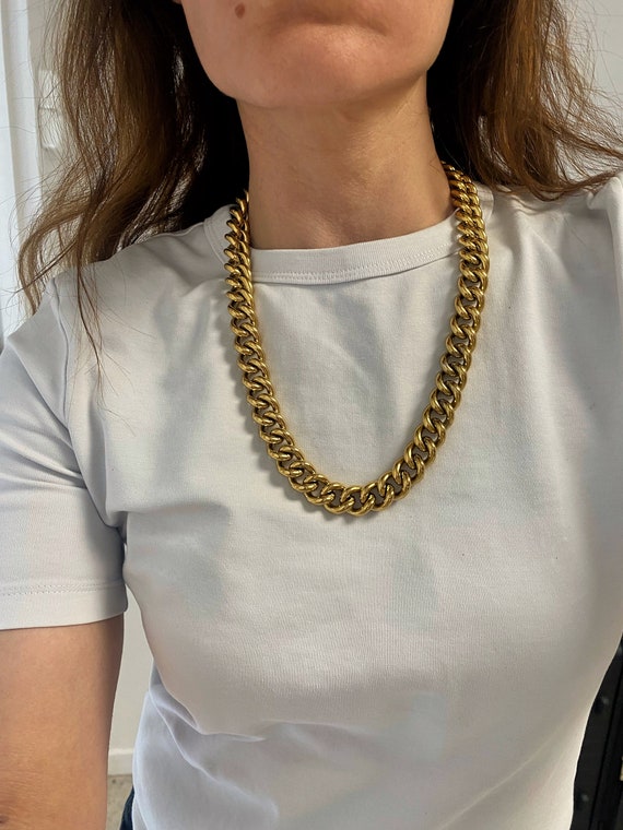Long thick chain necklace clearance