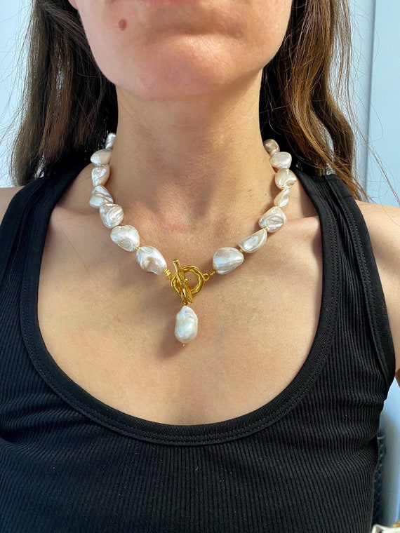 【GIDEAL】baroque perl necklace Baroque Pearl Necklace — GLDN