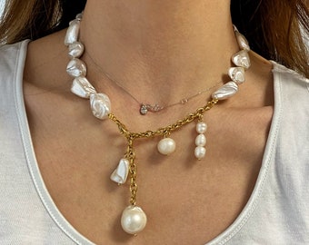 【HYERES LOR】22FW★ Baroque Pearl Necklace (Glasses Chain)S BaroqueChainNecklace_1200x1200
