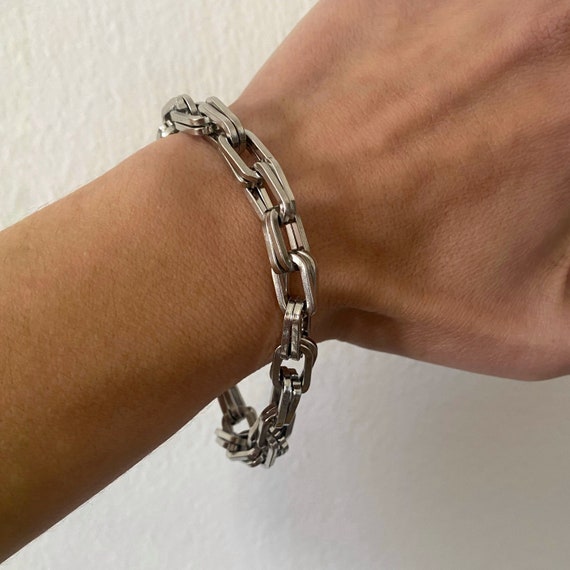 Buy Vintage Italitan Double Link Charm Chain Bracelet // Chain for Charms  // Vintage Charm Bracelet Online in India - Etsy