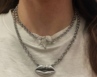 お歳暮 のし Lightning Necklace, Silver Necklace, Carabiner Screw Thunder ジャケット・アウター