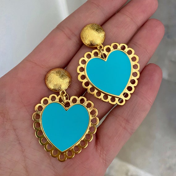 Y2K Aesthetic Heart Earrings