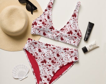 Blood Splatter high-waisted bikini