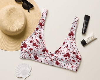 Blood Splatter padded bikini top