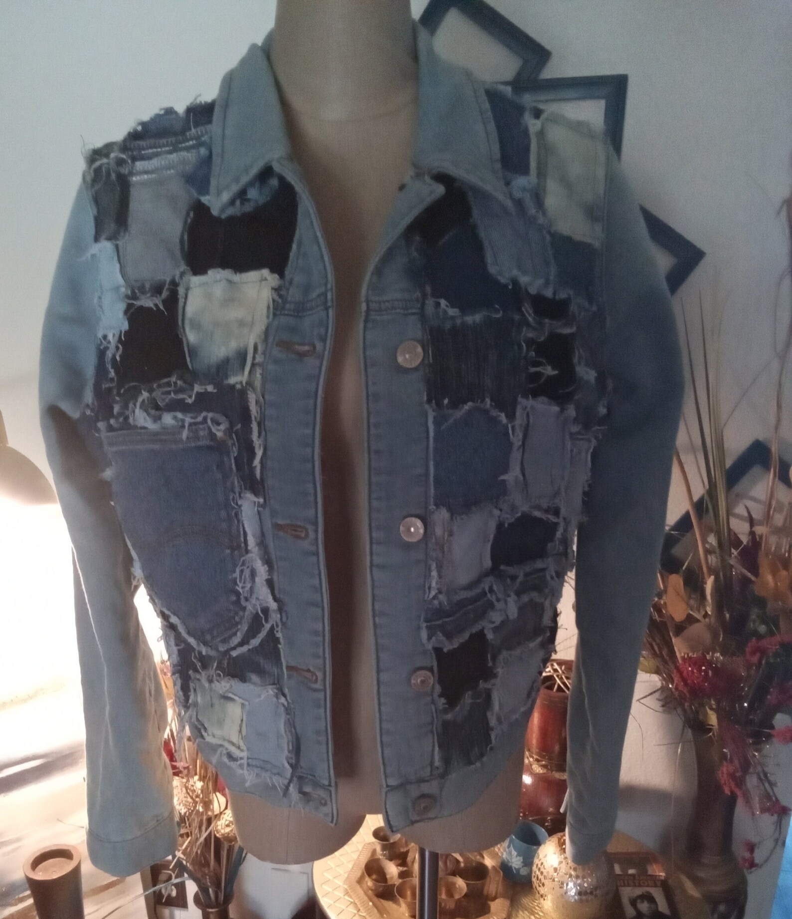 Rugged Patch Denim Jacket - Etsy