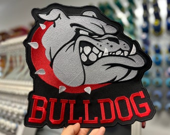 BullDOG  Large Patch, Personalized patch, Custom  patch, Iron on Patch