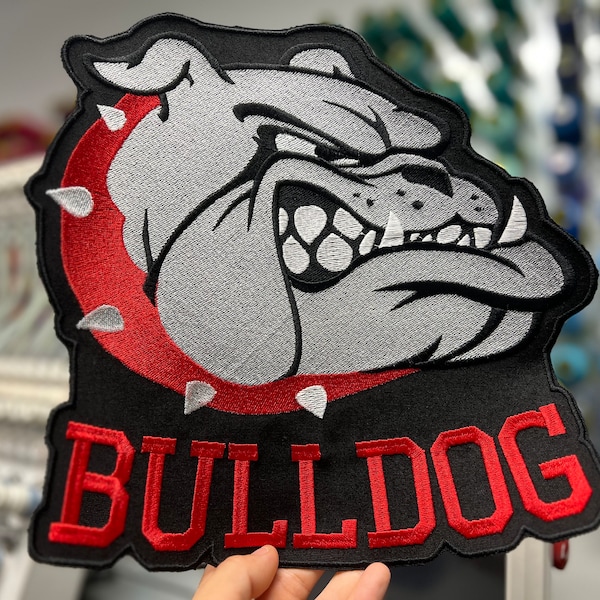 BullDOG  Large Patch, Personalized patch, Custom  patch, Iron on Patch