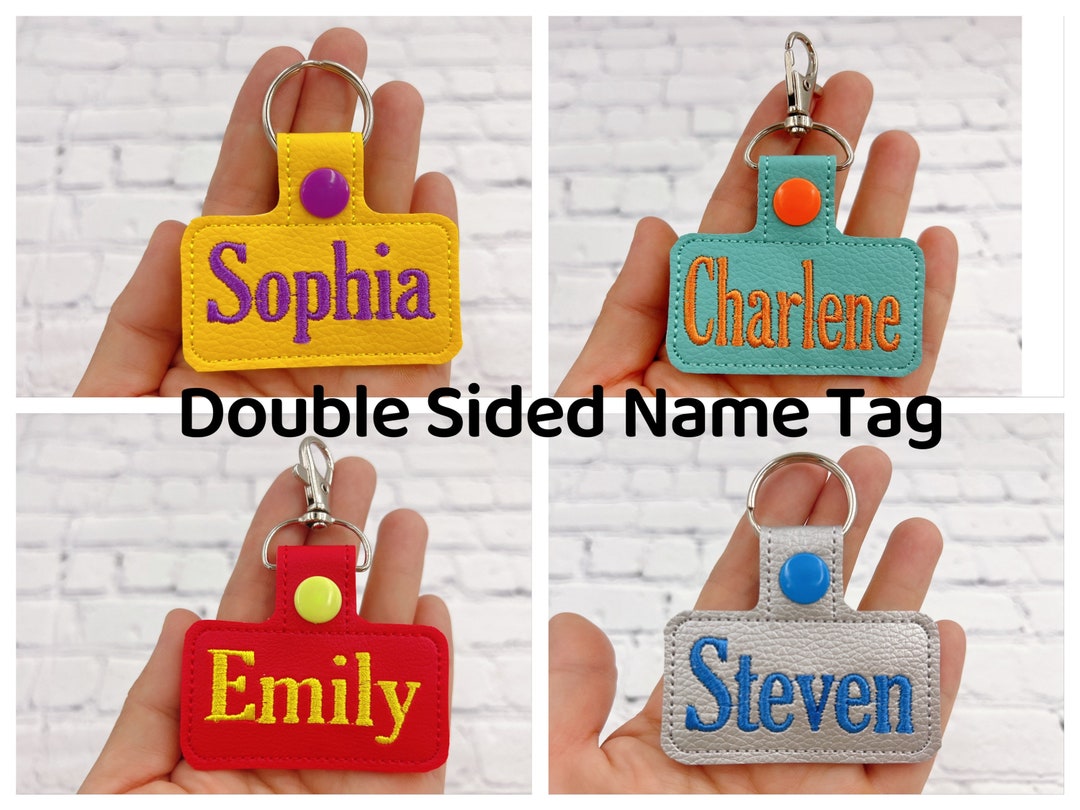 Double Sided Name Tag Bag Tag Key Fob Backpack Tag Personalized Double Sided Name Tag Bag Tag Key Fob Backpack Tag Personalized
