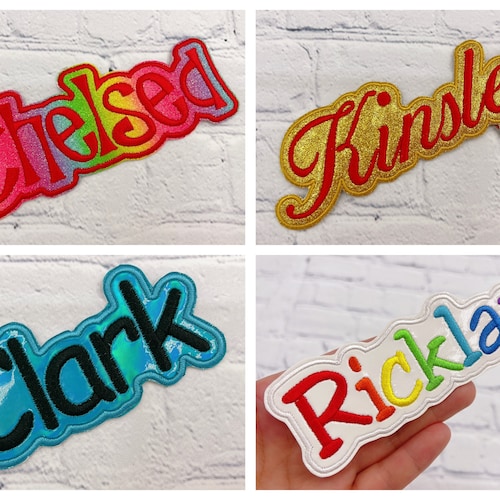 3 17 Iron on Name Patches for Jackets Etsy