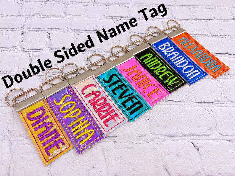 Double Sided, Shiny, Bag Tag, Key Fob, Backpack Tag, Name Tag ...