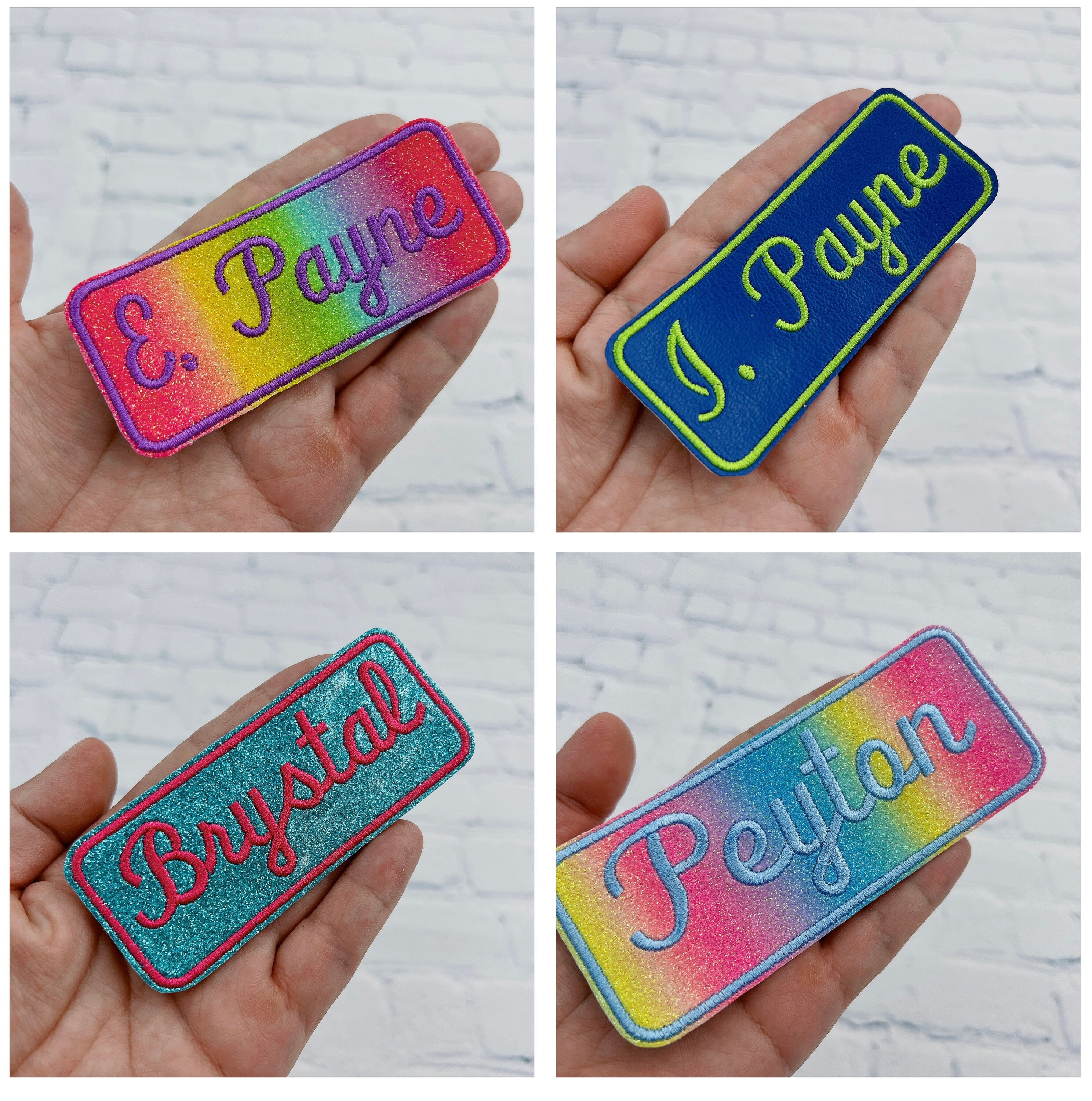 Personalized Name Embroidered Patches, Custom Name Patches Die Cut