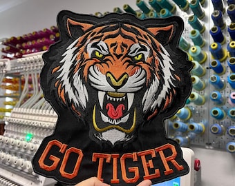 Tiger Face  Large Patch, Personalized patch, Custom  patch, Iron on Patch