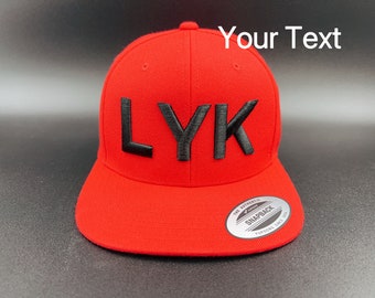 3D Puff Personalized Embroidered Hat, Custom hat, Fitted Snapback, Trucker, Multiple color