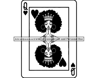 Queen Of Hearts Svg Etsy