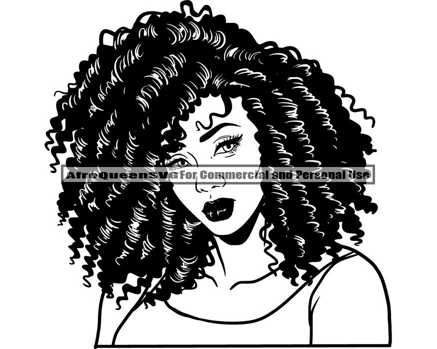 Afro Woman Curly Hair Diva Fabulous Empire Melanin Beautiful | Etsy