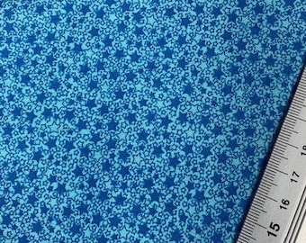 Stof Fabric, Stars  100% Cotton. Tiny Stars on Blue