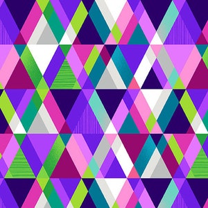 Henry Glass - Mid-Century Modern - Pyramide - Prinzip der Farbe - Retro Stoff