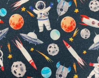 100% Cotton Space Themed Cotton, Planets