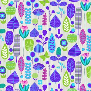 Henry Glass - Mid-Century Modern - Mid Forest White - Prinzipfarbe - Retro Stoff