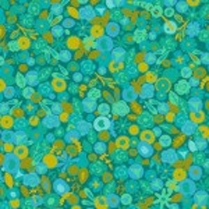 Stampe Makower Sun, Fiori Verdi