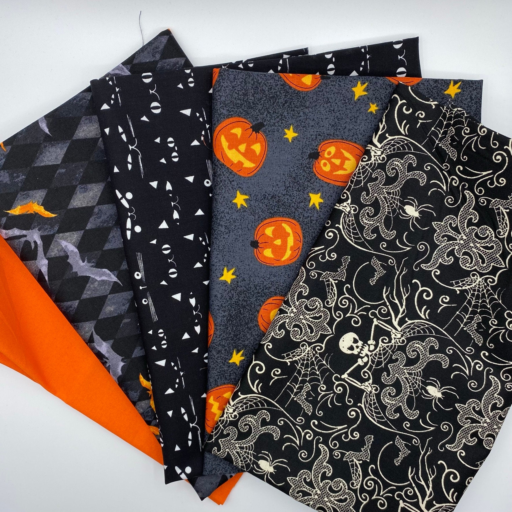 Halloween Fat Quarter Bundle Unique Bundle of Spooky and Etsy