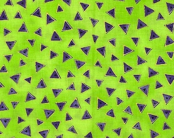 Laurel Burch Basics Metallic Lime Green Triangle
