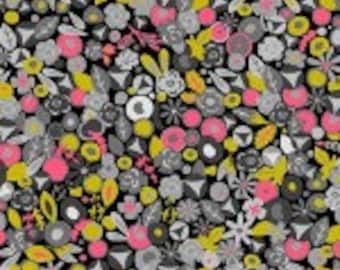 Makower Sun Prints, Black Flowers