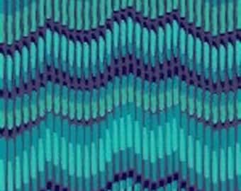 Makower Henna Stripes.  Waves On The Ocean