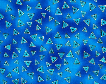 Laurel Burch Basics metallic blauwe driehoek