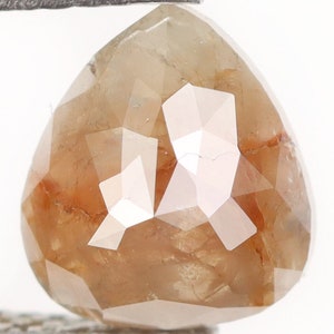 1.48 CT | 8.00X7.20X3.20 MM | Natural Orange - Peach Pear Cut Diamond | Loose Diamond For Engagement Ring | Pear Shape Diamond | GDB51
