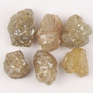 7.32 Carat Lot ! 5.6 - 7.6 mm Natural Sparkling Yellow - Orange Rough Diamond, Raw Diamond, Natural Loose Diamond , Conflict Free