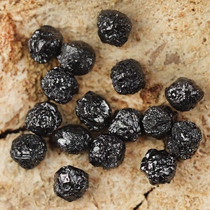 5-50 Pcs, Each 1 CARAT Black Rough Diamond, Black Raw Diamond, Uncut Diamond,Loose Black Diamond,Conflict Free,rough diamond,loose diamonds