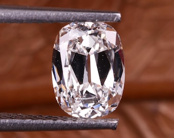 Old Mine Cushion Cut Lab Grown Diamond 1-5 CT | VVS2-VS1 / D-E-F | Loose CVD Diamond for Engagement Ring, Man Made Diamond