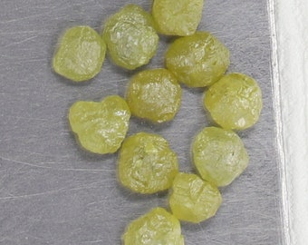 10-50 Pcs, 2.5-3.5 MM Yellow Rough Diamond, Yellow Raw Diamond, Uncut Diamond, Loose Yellow Diamond, Conflict Free,