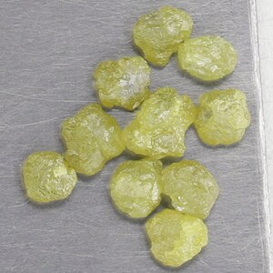 10-50 Pcs, 3-4 MM Yellow Rough Diamond, Yellow Raw Diamond, Uncut Diamond, Loose Yellow Diamond, Conflict Free,