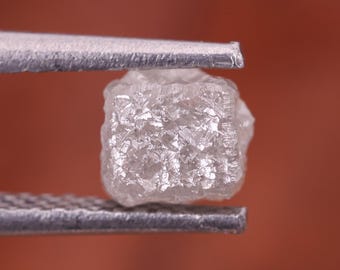 1.39 CT 5.20X5.00X5.00 MM | Natural Cube Diamond | Grey Cube Raw Diamond | Cube Rough Diamond | Cube Diamond For Ring | Box Diamond GDR370