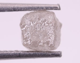 2.11 CT 6.00X5.80X5.80 MM | Natural Cube Diamond | Grey Cube Raw Diamond | Cube Rough Diamond | Cube Diamond For Ring | Box Diamond GDR373