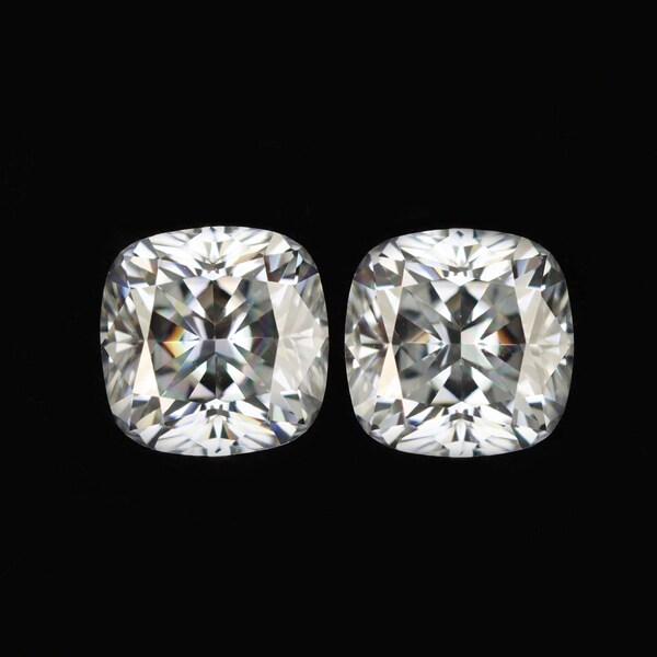 2.18 CT, 6.00X6.00X3.30 MM, Cushion Cut Diamond Matching Pair Diamond, Moissanite Diamond For Earrings, VS1 Clarity Diamond, Diamond Jewelry