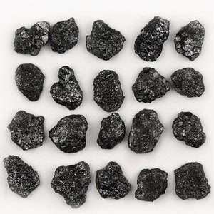 10-50 Pcs 10.0-12.0 MM, Natural Loose Black Raw Diamond, Black Rough Diamond, Flat Diamond, Diamond For Jewelry Making, Earth Mined Diamond
