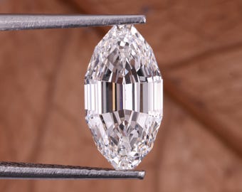 Polygon Step Cut Oval Lab Grown Diamond Loose | 1-5 CT | VVS2-VS1 / D-E-F | IGI Certified Diamond for Custom Engagement Ring