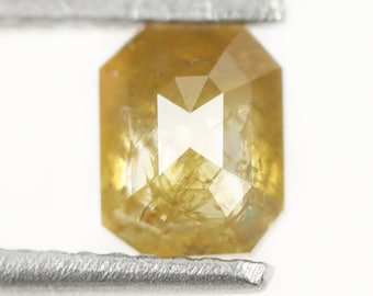 1.01 CT Natural Light Yellow Emerald Cut Diamond | Loose Earth Mined Stone for Engagement Ring | 6.30X4.90X3.00 MM Jewelry Making | GDR221