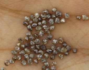 10 - 50 szt. 1,5 - 2,0 mm Brązowe diamenty, Brązowy surowy diament, Naturalny brązowy surowy diament, Nieoszlifowany diament, Bezkonfliktowy! Surowy diament
