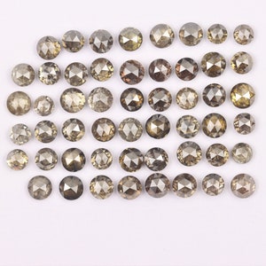 3.00-4.00 MM | Natural Champagne Color Rose Cut Diamond | Loose Diamond For Jewelry | Round Rose Cut Diamond | Rustic Diamond | G18D18