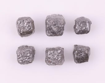 5.91 CT | 4.00 - 5.00 MM | Natural Grey Rough Perfect Cube Diamond | Raw Rough Diamond | Raw Uncut Diamond GDR183