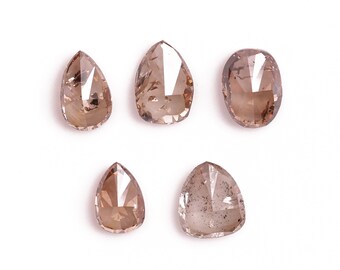 1,97 CT gemengde vorm natuurlijke losse diamant | Bruin cognac rustiek diamant | Uit de aarde gewonnen steen voor het maken van sieraden | 4,70-5,50 MM DDR 64