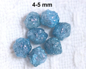 10-50 Pcs, 4-5MM Natural Blue Rough Diamond, Blue Raw Diamond, Uncut Diamond, Loose Blue Diamond, Conflict Free